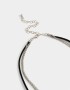 Collares Cortos Religioso Collar Largo Con Cruz - Plateado