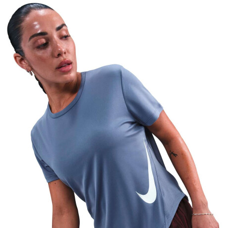 Remera Nike Tempo Swoosh Run Dri-Fit Sleeve Running Top de Mujer Azul