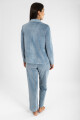 Pijama americano ribb velour Azul acero