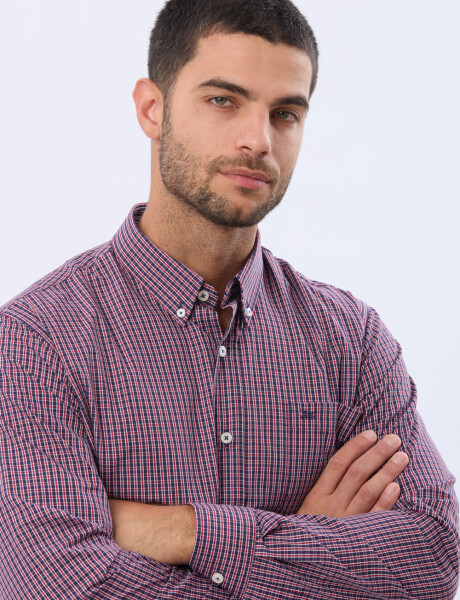CAMISA SPORT A CUADROS Rojo