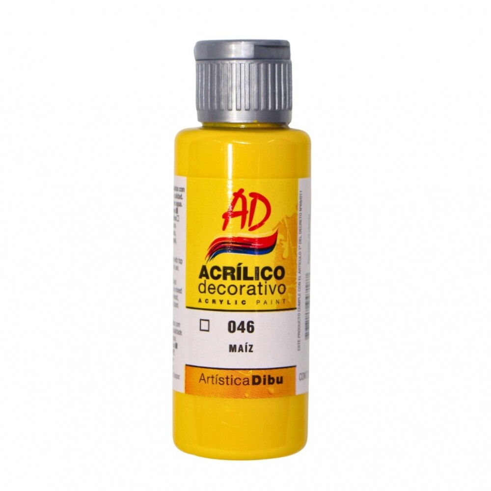 PINTURA ACRILICA ARTISTICA DIBU 60 ML. DIFERENTES COLORES COLOR MAIZ 046