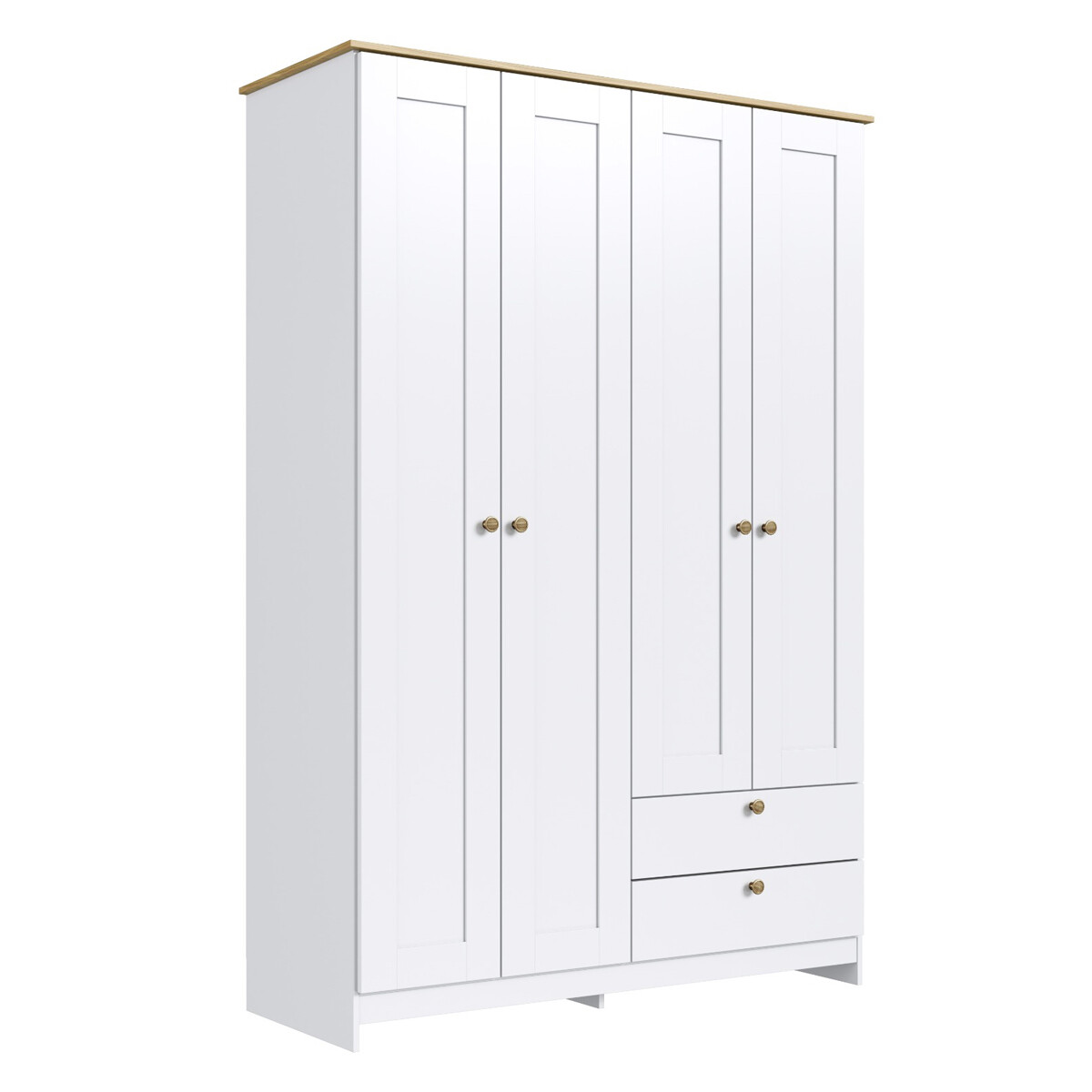 ROPERO 4 PUERTAS 2 CAJONES GUARDARROPA ARMARIO PLACARD CLOSET - LÍNEA AMERICANA 