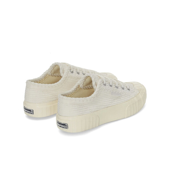 Championes Superga 2630 Stripe Corduroy Blanco