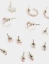 Aros Sets Strass Sets De Aros - Plateado