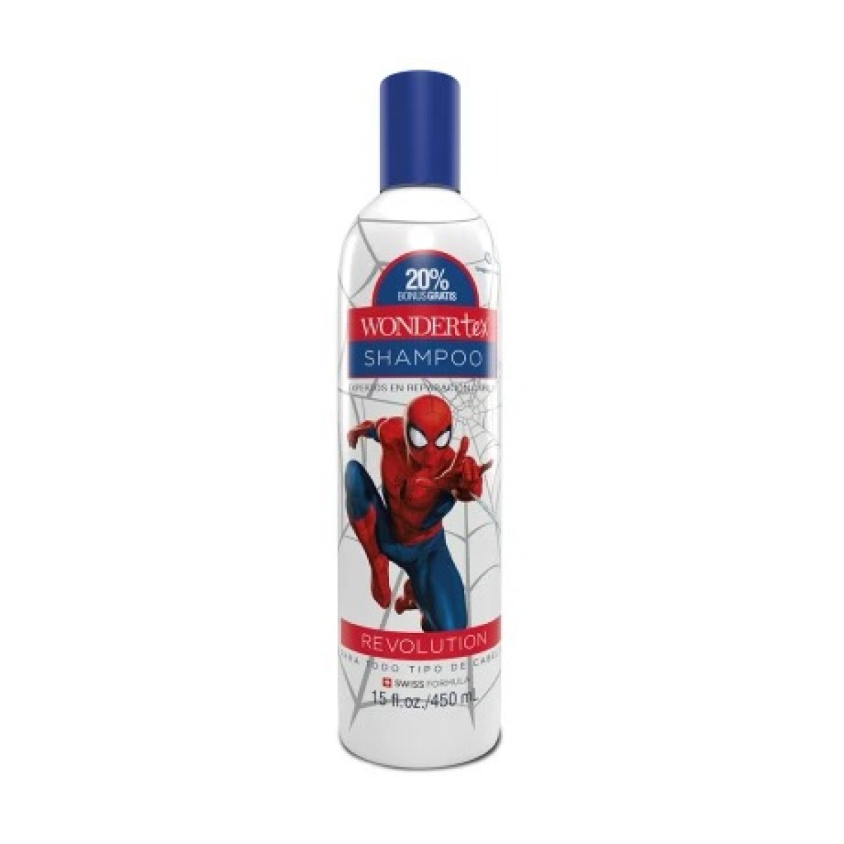 Wonder Tex Shampoo Spiderman Marvel 450 Ml Niños 