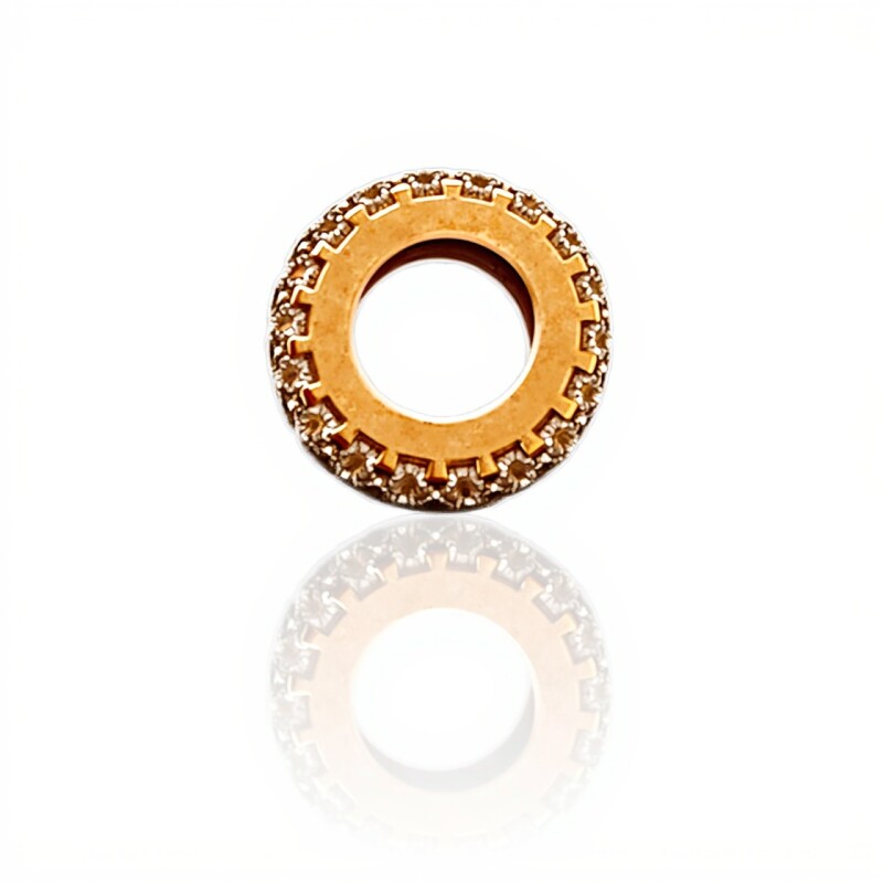 Dije Aro-Oro bajo-Piedra Zirconia-CP8529 conpiedra