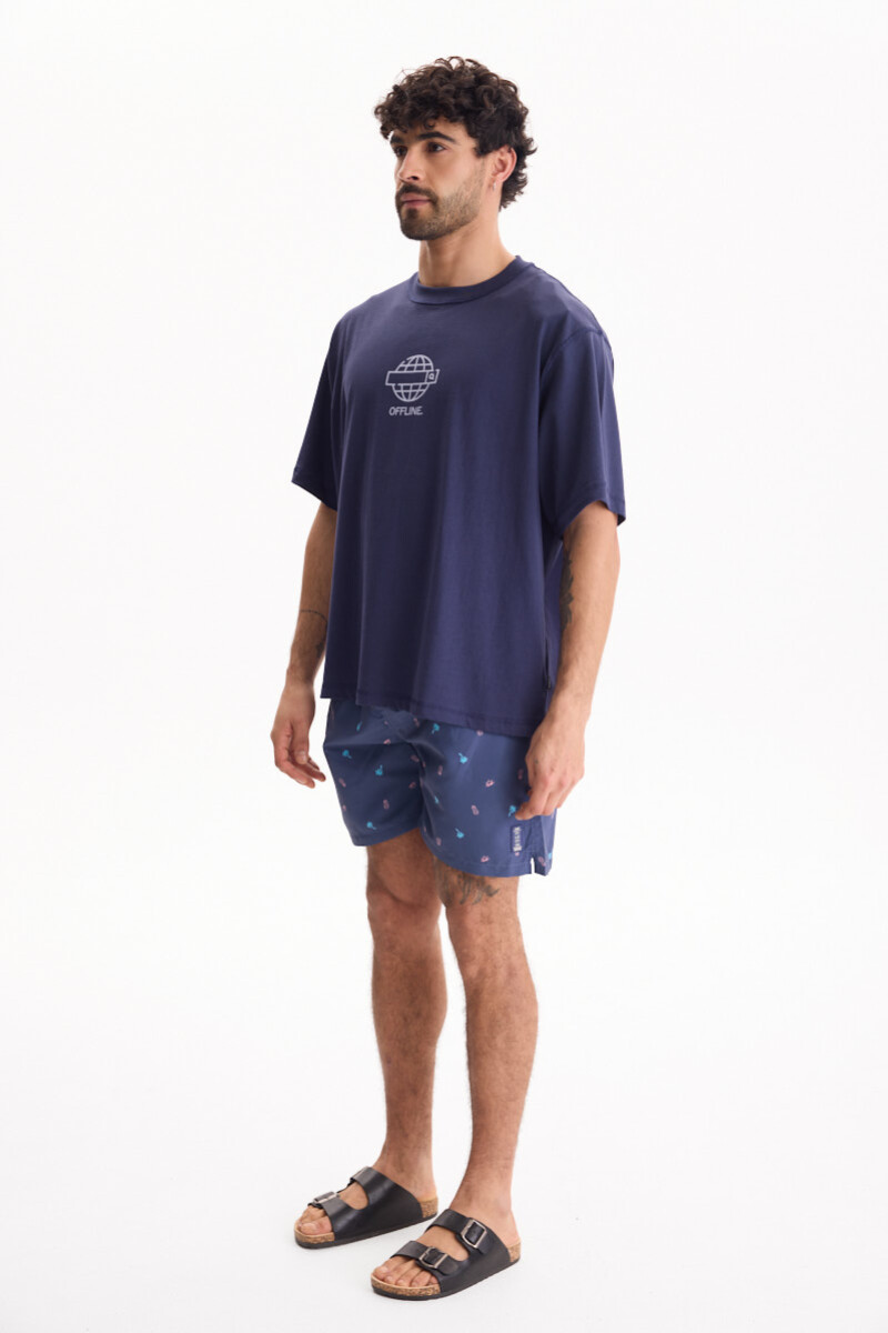 Remera Offline Azul