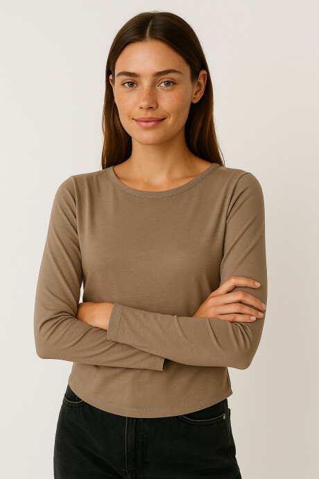 Remera Sidrana Taupe Claro