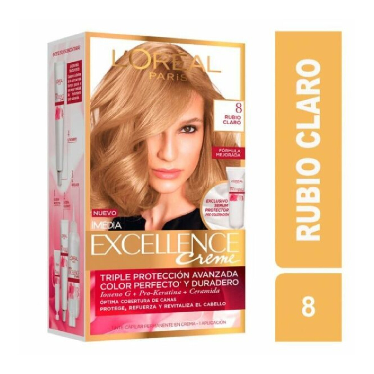 Tintura Para Cabello L'Oréal Paris Excellence Creme Rubio Miel N°8 