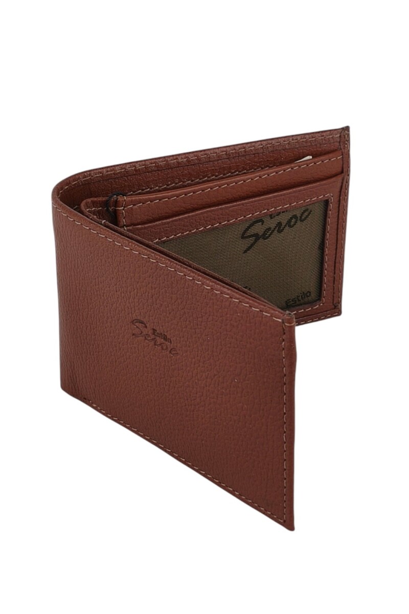 Billetera Clásica grande 100% Cuero Marrón