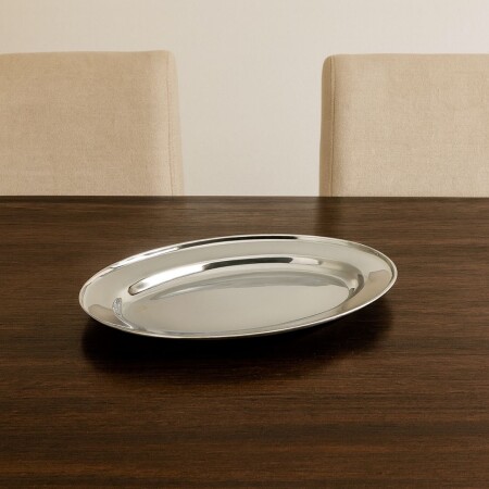 BANDEJA OVAL 35 CM CORRINA PLATA