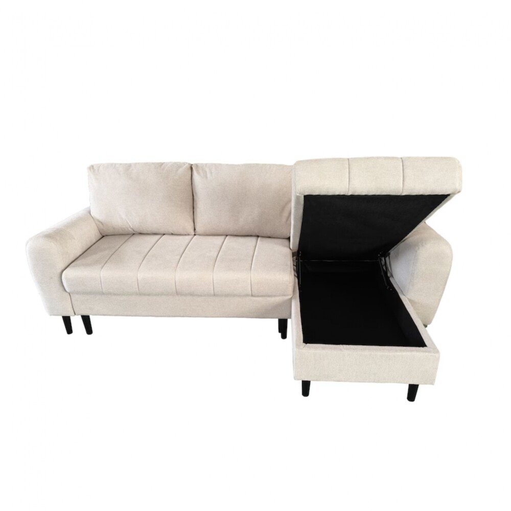 Sillón Esquinero con Baúles amplios - Amo Beige