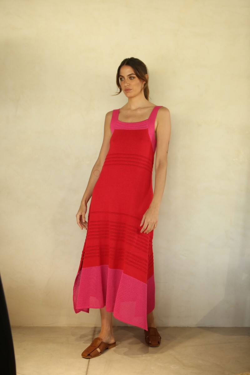 Vestido Lavanda SS24 - Rojo y Fucsia 