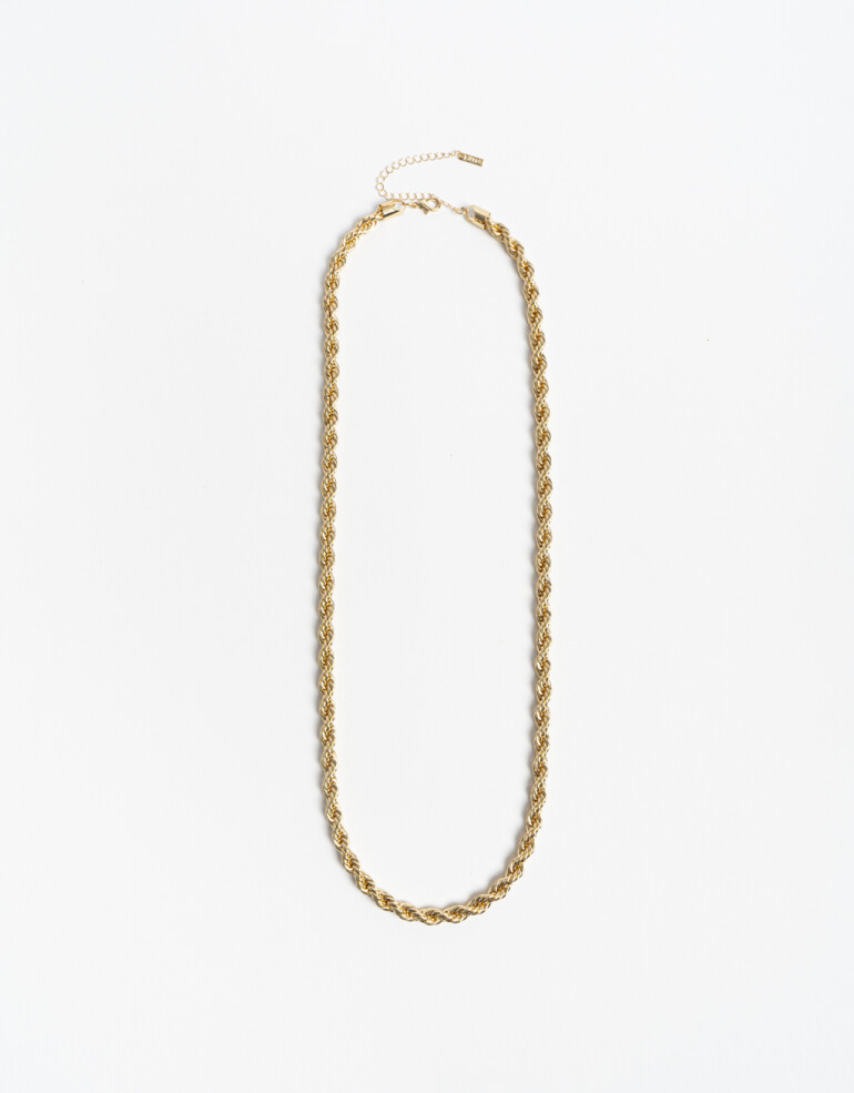 Collares Largos Metal Collar Largo Mix Cadenas - Dorado
