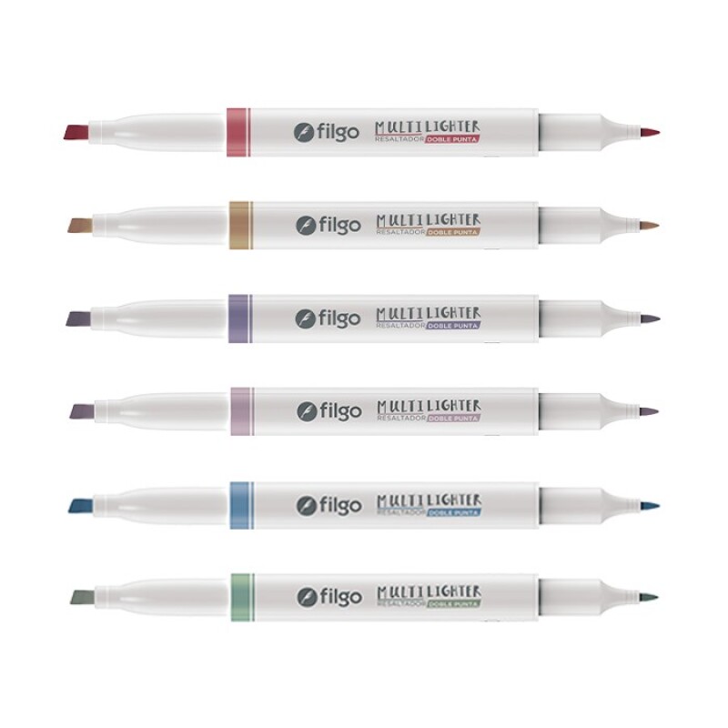 Resaltador Doble Punta Multilighter x6 Mute #Resaltador Doble Punta Multilighter X 6 Mute
