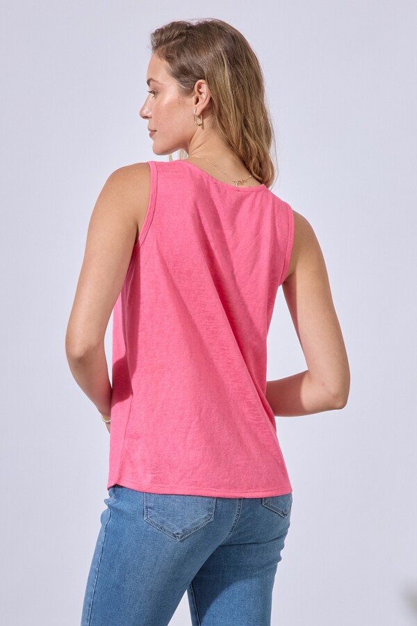 Musculosa Escote Crochet ROSA