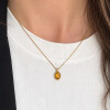 Colgante Silvia de Oro Amarillo 18k con Brillante y Citrino Colgante Silvia de Oro Amarillo 18k con Brillante y Citrino
