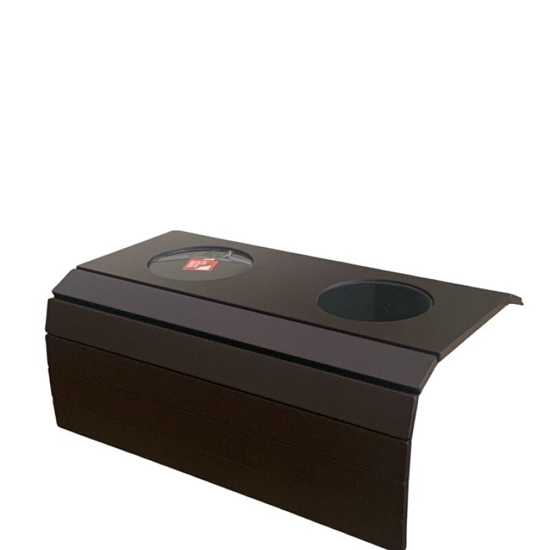 BANDEJA PARA SOFA CON POSAVASOS - TABACO BANDEJA PARA SOFA CON POSAVASOS - TABACO