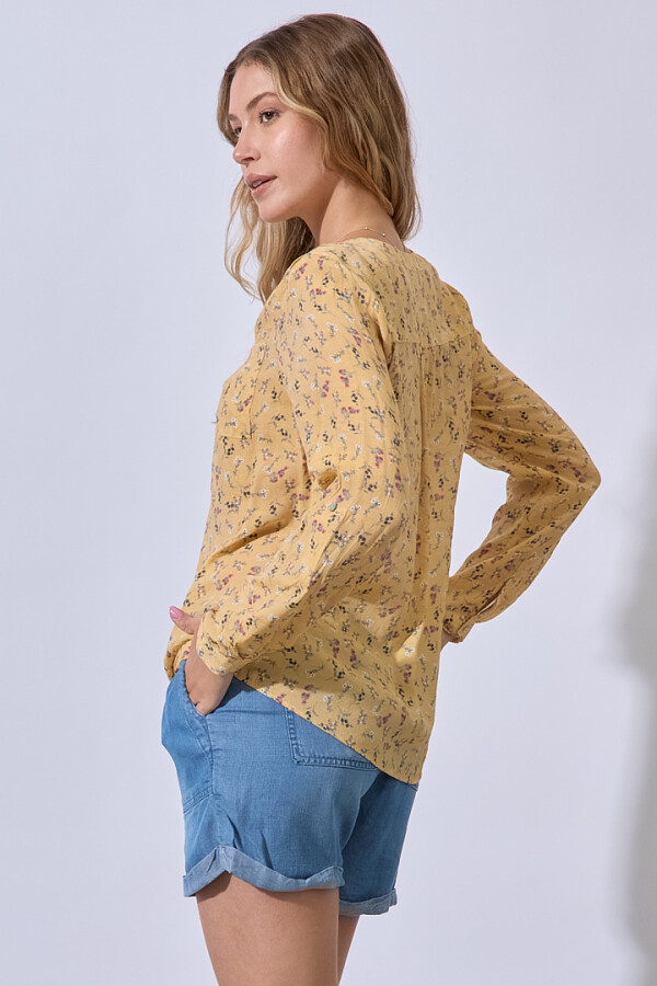 Blusa Gasa Prints AMARILLO/MULTI