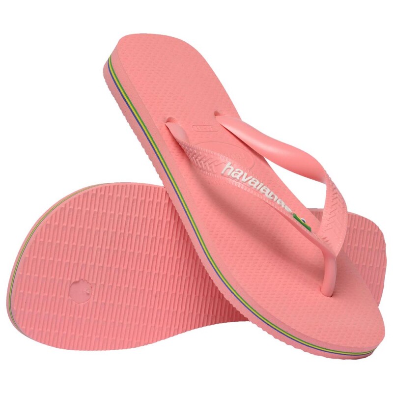 Sandalias Havaianas Brasil Logo Hombre Rosa Mango