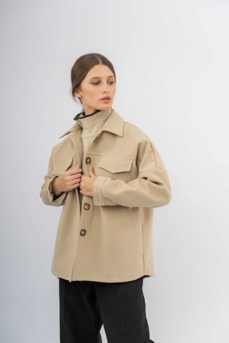 Sobrecamisa Cher paño Beige