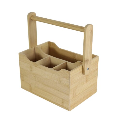 ORGANIZADOR BAMBU C/DIVSIONES P/COCINA Unica