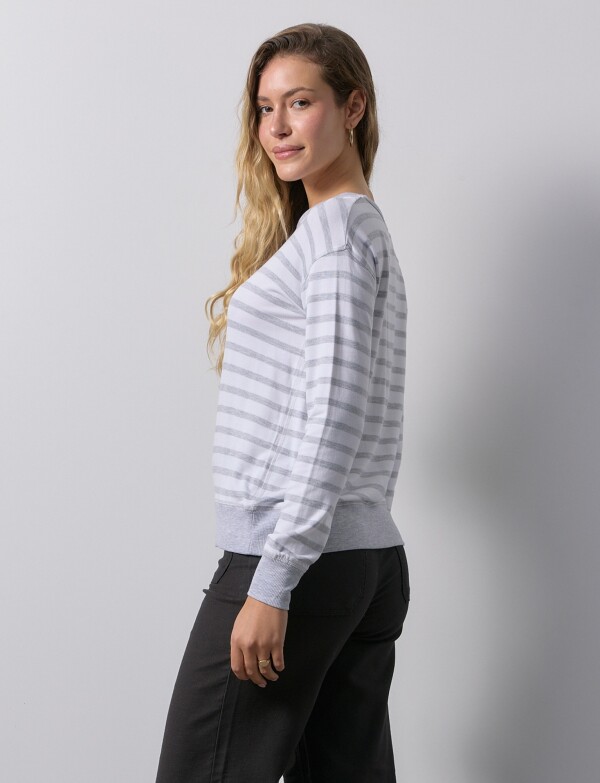 Buzo Lineas Modal GRIS