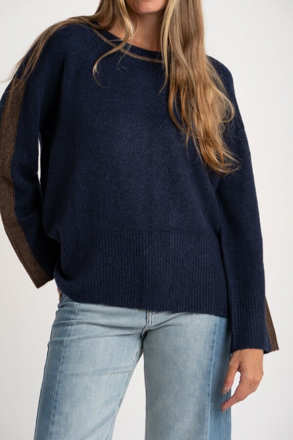 Sweater Combinado Marino