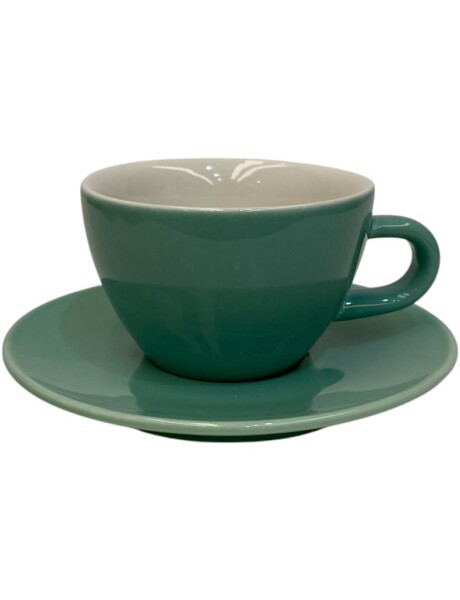 TAZA DE CAFE 180ML CON PLATO PORCELAN ESPECIAL VERDE AGUA SELECTA TAZA DE CAFE 180ML CON PLATO PORCELAN ESPECIAL VERDE AGUA SELECTA
