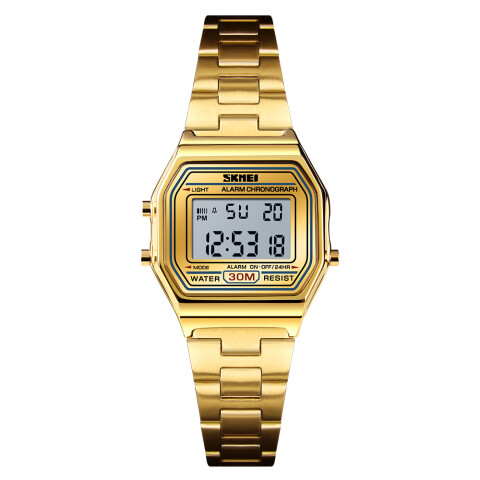 Reloj Skmei 1415GD Unisex Digital con Correa de Acero Dorada Reloj Skmei 1415gd Unisex Digital Con Correa De Acero Dorada