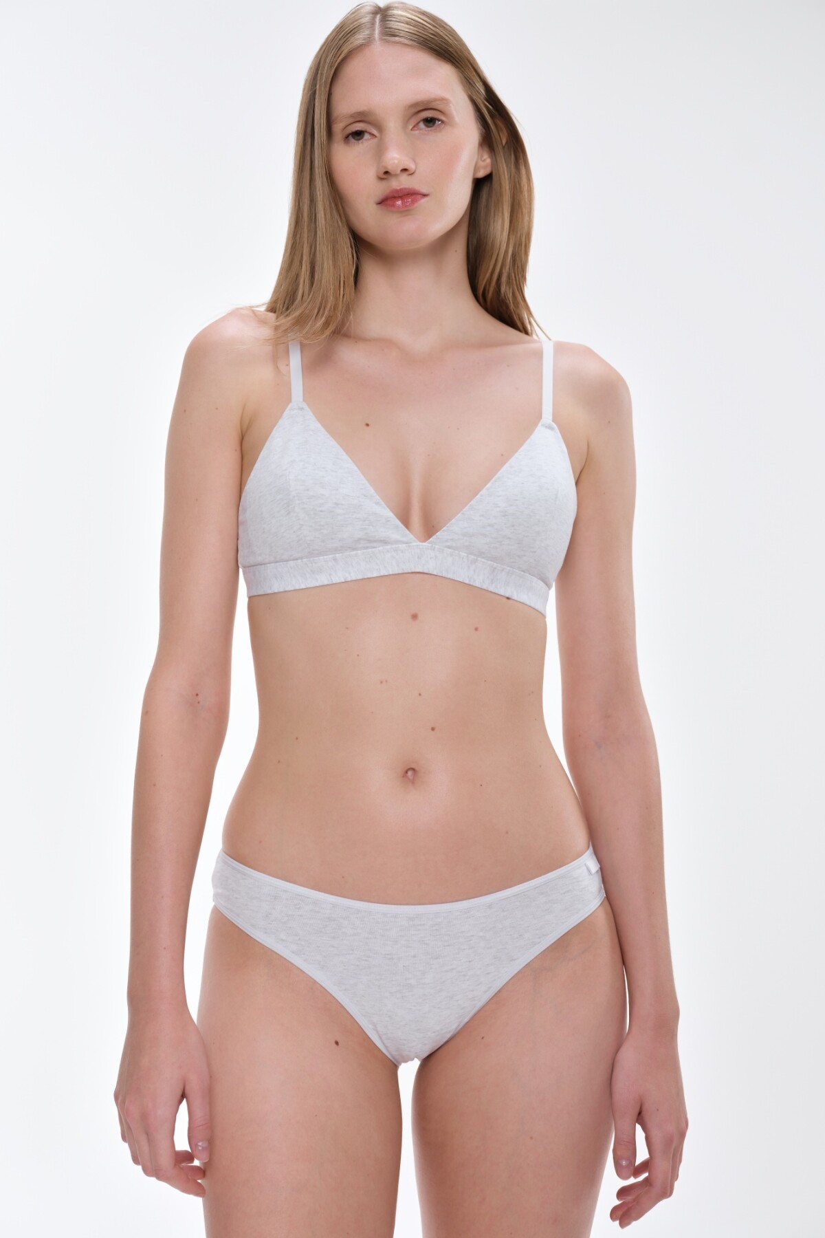 Bralette cotton club Gris Melange