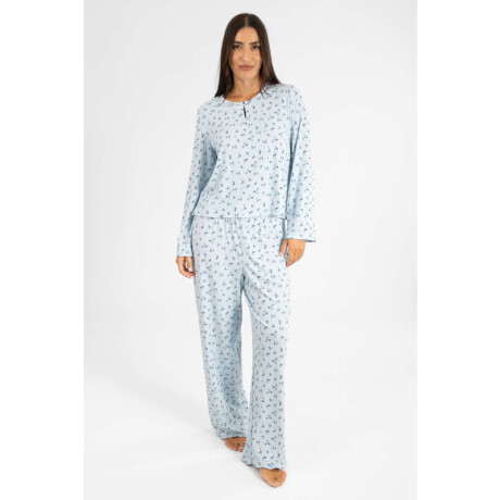 Pijama rulote liberty ml Celeste