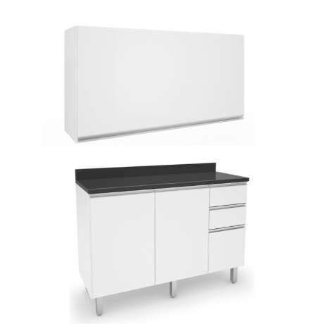 COMBO DE COCINA AEREO + BAJO MESADA 1.20 TOP CLASS - BLANCO COMBO DE COCINA AEREO + BAJO MESADA 1.20 TOP CLASS - BLANCO