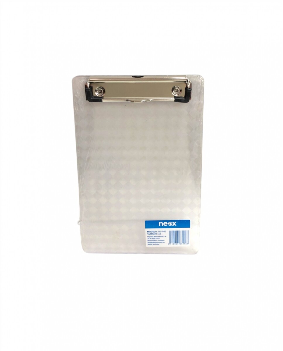 Tabla Neox A5 con Aprieta papel Transparente - Transparente 