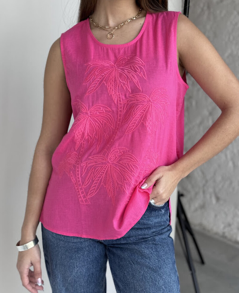 Blusa Palm fucsia