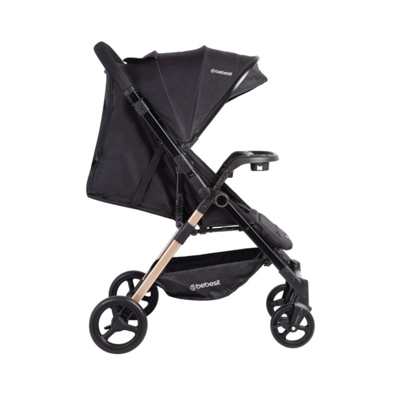 Coche de bebé City Reversible Plegado Una Mano Bebesit Negro