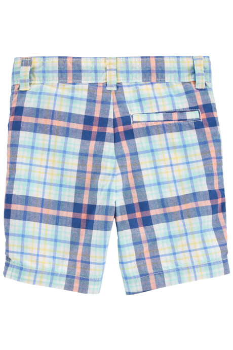 Short de Frente Plano a Cuadros 0