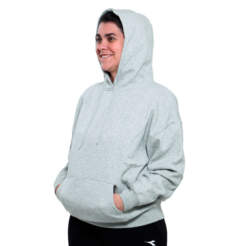 Canguro Diadora Mujer Con Felpa Gris Melange