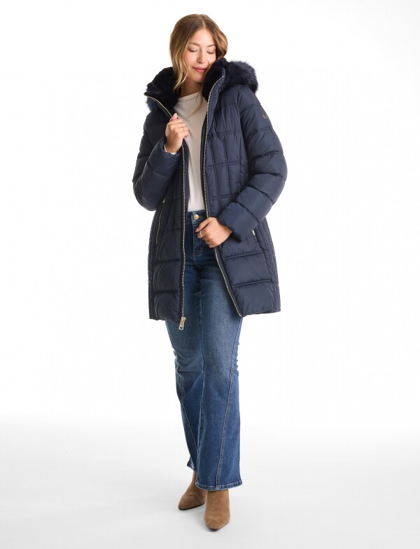 Campera Abrigo Det P AZUL