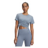 Remera UA Rival Cotton Wash SS Mujer 6013562-448 Azul