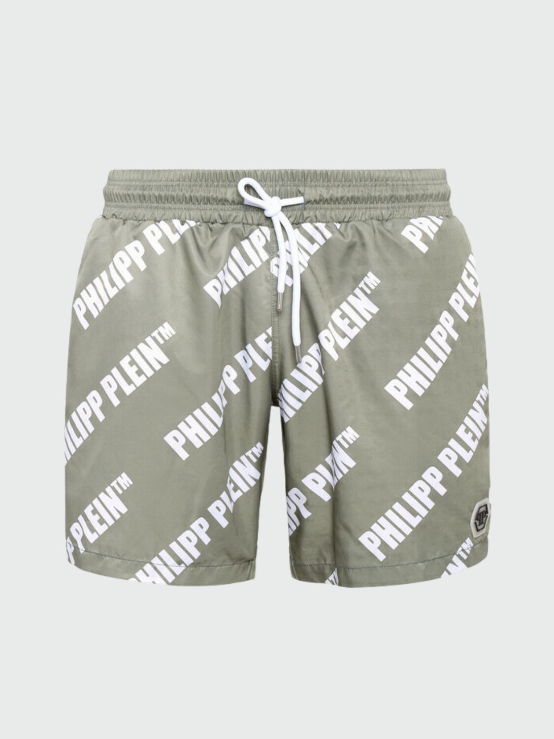 PHILIPP PLEIN - short de baño negro con calavera Verde