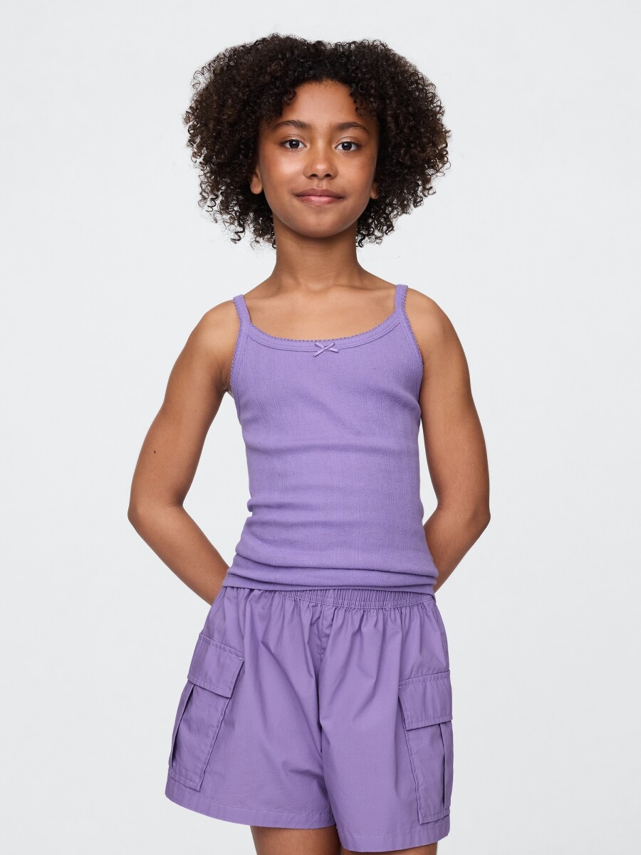 Musculosa Pointelle Niña - Purple Loganberry 