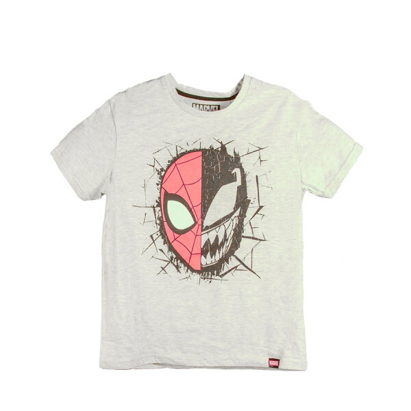 Remera Marvel Spiderman y Venom de Niños - SPIJSS24001 Gris Claro-melange