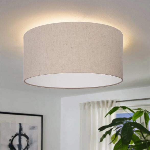 Lámpara aplique de techo cilíndrica de tela Ø475mm EG4234