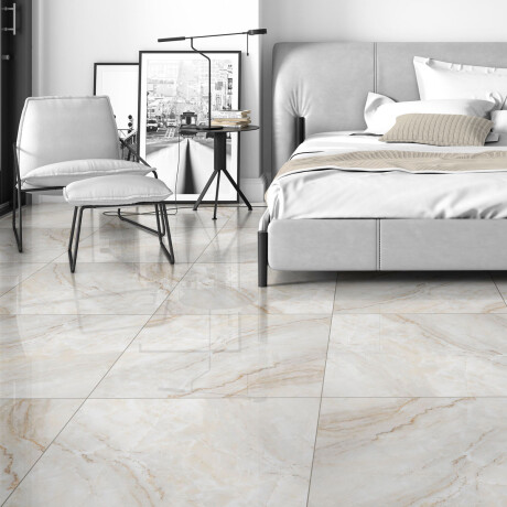 Cerámica beige carrara Brillo 60x60Cm piso GAMAS DE BEIGE