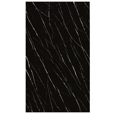 Placa PVC Símil Mármol 2,44x1,22m 3mm Resistente Agua Calor Diseño Mármol Negro