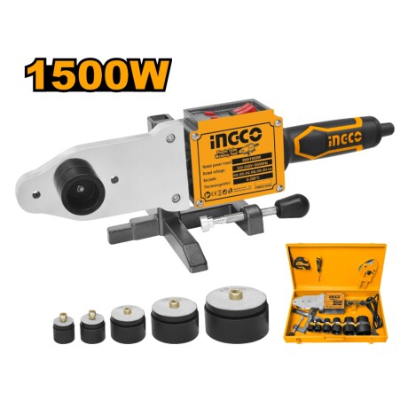 Termofusora Industrial Ingco 800W-1500W 6 Boquillas con Valija Metal 001