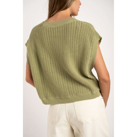 Chaleco Lurex Pistacho