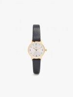 Reloj Redondo Pulsera Con Textura negro