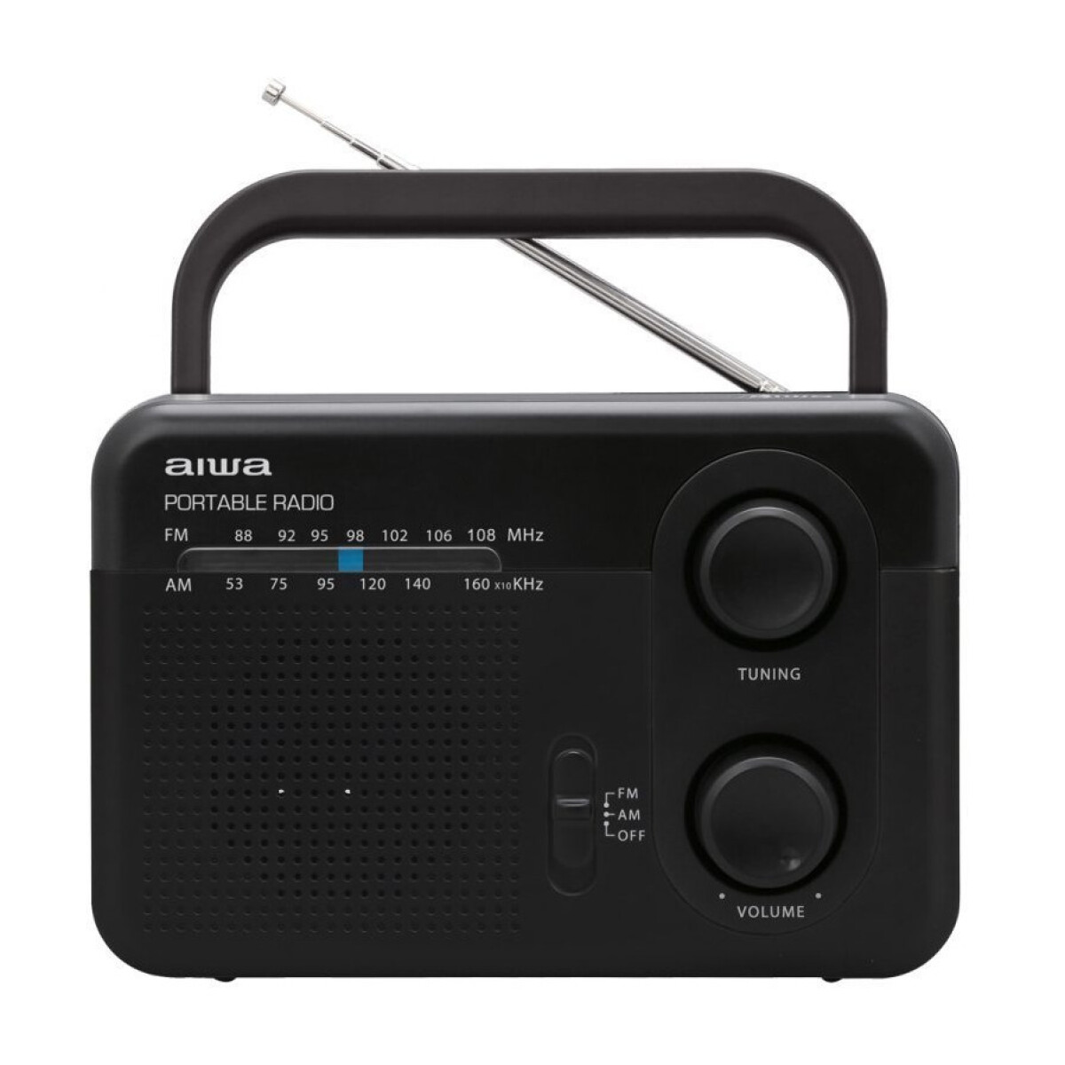 Radio portátil eléctrica y a pila analógica am/fm aiwa - Negro 